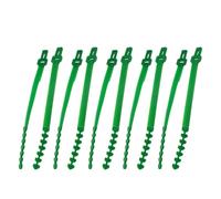 Vilgftyiet Lot de 10 attaches réglables pour arbres de jardin pour plantes, arbres et arbustes - Sangles de soutien réutilisables en polyéthylène, vert, 25 cm et 33 cm, sans dommages et utilisation