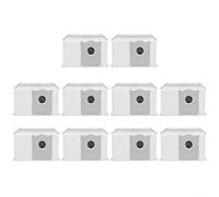 Vilgftyiet Lot de 10 sacs à poussière de rechange pour Ecovacs pour Deebot/T90 Pro/Omni - Sacs à poussière auto-vides de 3,5 l avec filtre fondu, compatibles avec les modèles de réservoirs d'eau
