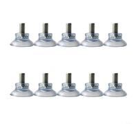 Vilgftyiet Lot de 10 ventouses M8 avec vis moletées en PVC transparent pour verre et mur (34 mm)