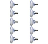 Vilgftyiet Lot de 10 ventouses M8 avec vis moletées en PVC transparent pour verre et mur 50 mm