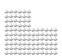 Vilgftyiet Lot de 100 clips de clôture en acier inoxydable pour clôtures agricoles, 100 pièces + 100 vis, matériau 304 résistant à la rouille, pour poteaux en vinyle, bois, métal, colliers de montage