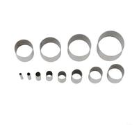 Vilgftyiet Lot de 12 emporte-pièces ronds en acier inoxydable | Parfait pour la modélisation de l'argile, l'art en céramique, pour les projets de sculpture, les coupes rondes précises