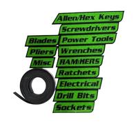 Vilgftyiet Lot de 12 porte-outils magnétiques avec 11 ou 12 étiquettes en plastique pour garage, atelier, design portable pour fixation en surface, vert