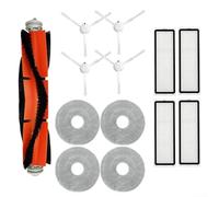 Vilgftyiet Lot de 13 pièces de rechange pour aspirateur robot Xiaomi S10+ et S10 Plus, y compris brosse principale, 4 brosses latérales, 4 filtres HEPA et 4 chiffons serpillères, installation sans