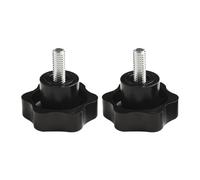 Vilgftyiet Lot de 2 boutons de rechange 792002 pour tondeuse à gazon Hustler, filetage de 1,6 à 45,7 x 1,9 cm, noir, compatible avec tours et machines