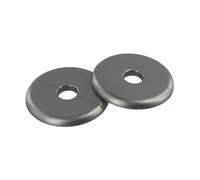 Vilgftyiet Lot de 2 cache-tuyaux de radiateur avec trou de 15 mm de diamètre et 70 mm de diamètre - Bague coulissante en plastique pour chauffage, eau, gaz, blanc, noir, argent, or (argent)