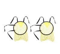 Vilgftyiet Lot de 2 cibles de football pour entraînement de précision portable - Filets pliables en polyester avec sangles réglables, 45 x 60 cm et 55 x 70 cm, jaune et noir