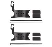 Vilgftyiet Lot de 2 colliers de serrage à disque de stationnement pour vélos pliants Brompton C, ligne A à P, bloc d'arrêt en plastique noir 57 x 48 x 248 mm avec attaches de câble et accessoires)