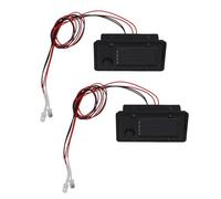 Vilgftyiet Lot de 2 couvercles de rechange pour lampe solaire avec ampoules LED, couvercles de lanterne pour éclairage extérieur, jardin, allée, capuchons automatiques en plastique noir du crépuscule