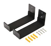 Vilgftyiet Lot de 2 crochets muraux pour planche de ski, planche à neige, support mural en métal avec doublure en feutre épaisse, multi-usages pour skateboard et planche de surf, noir