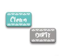 Vilgftyiet Lot de 2 panneaux magnétiques double face pour lave-vaisselle, indicateur Clean Dirty pour machine à laver, autocollant imperméable en PVC pour réfrigérateur, décoration de cuisine de 8,9