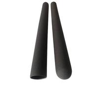 Vilgftyiet Lot de 2 poignées de guidon en PVC antidérapant pour salle de sport, vélo, outils de jardinage, équipement d'extérieur, diamètre intérieur 20-31 mm, longueur 100-400 mm, noir