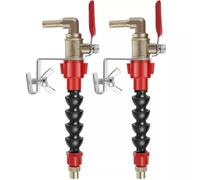 Vilgftyiet Lot de 2 pulvérisateurs d'eau pour machines à découper, buse en cuivre pour coupe de carreaux de brique, marbre, 140 x 62 mm avec 6 mm de diamètre, s'adapte aux pinces jusqu'à 5 mm, noir et