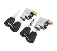 Vilgftyiet Lot de 2 verrous de selle de vélo électriques avec coque plaquée zinc et noyau en aluminium, serrure à clé antivol pour tube de montage de batterie de vélo électrique, argent type B