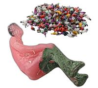 Vilgftyiet Lot de 200 figurines de personnes peintes assises en plastique pour scènes ferroviaires à l'échelle 1:100, multicolore
