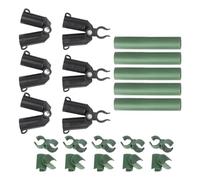 Vilgftyiet Lot de 21 clips de connexion réglables pour treillis de plantes avec 5 types pour construire des cadres d'escalade stables dans les jardins et les serres, 20 mm, noir et vert