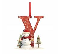 Vilgftyiet Lot de 26 boules de Noël en forme de lettres de l'alphabet de A | Un lot de 26 boules de l'alphabet vous permet de personnaliser votre arbre avec des noms, des initiales ou des mots