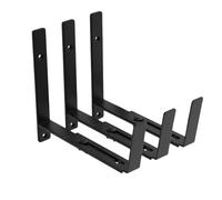 Vilgftyiet Lot de 3 crochets muraux réglables en fer pour pots de fleurs, support de suspension de fenêtre 15-33 cm, support de plantes noir pour décoration de jardin extérieure