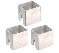 Vilgftyiet Lot de 3 entretoises de barbecue en acier inoxydable - 2,5 cm de hauteur pour distance de plaque de cuisson - Compatible avec tous les barbecues - Design carré pour une cuisson stable en