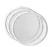 Vilgftyiet Lot de 3 grilles de cuisson rondes en aluminium de 33 cm, plaque de four épaisse pour une croûte croustillante, design empilable pour un rangement facile, outil de cuisson de cuisine
