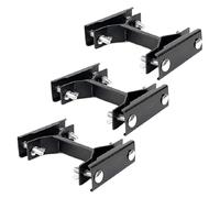 Vilgftyiet Lot de 3 pinces de parasol de terrasse pour balustrade, support réglable de 1,3 à 6,1 cm, installation sans outils, accessoires de parasol de jardin en métal noir pour terrasse, balcon