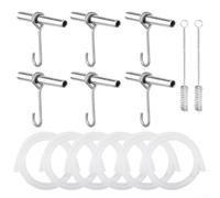 Vilgftyiet Lot de 3 robinets et crochets en acier inoxydable en forme de sirop d'érable, robinet réutilisable pour la collecte efficace de la sève des érables et des chênes, outil de cuisine pour la