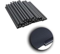 Vilgftyiet Lot de 30 clips de fixation pour brise-vue et clôture à double tringle, serre-joint en PVC pour barres de 19 x 1,5 cm, résistant aux intempéries et aux UV, noir