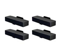 Vilgftyiet Lot de 4 appliques murales solaires LED avec détecteur de mouvement, étanchéité IP65, lumière blanche chaude et froide pour jardin, terrasse, cour et clôture, noir