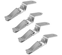 Vilgftyiet Lot de 4 crochets en acier au carbone à angle droit de 90 degrés pour applications industrielles, plaqué nickel pour une résistance à la rouille, 60,9 mm x 44,8 mm x 107,6 mm avec 4 trous