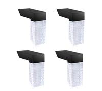 Vilgftyiet Lot de 4 lampes solaires d'extérieur étanches avec indice IP65, modes d'éclairage chaud et blanc, pour jardin, terrasse, cour et allées