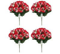 Vilgftyiet Lot de 4 pensées artificielles 35 cm | Ces pensées artificielles réalistes apportent des couleurs vives à votre décoration d'intérieur sans entretien.