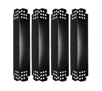 Vilgftyiet Lot de 4 plaques chauffantes de rechange pour Nexgrill, en acier et porcelaine, 37,1 x 10,4 cm, compatibles avec les barbecues à brûleurs de 4/5/6
