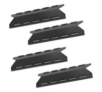 Vilgftyiet Lot de 4 plaques chauffantes en émail pour barbecue Kenmore et Char-Broil séries 146 et 640, protection contre les flammes pour une répartition homogène de la chaleur, noir