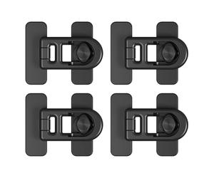 Vilgftyiet Lot de 4 serrures de réfrigérateur ABS sans perçage | Ces verrous de sécurité ABS empêchent les mains curieuses d'entrer dans les réfrigérateurs et les placards sans aucun perçage