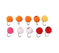Vilgftyiet Lot de 5/6/10 leurres mouches en forme d'œuf de truite avec tête en laiton pour pêche au saumon Steelhead, 13,6 x 6,8 mm, 4,5 g/6,8 g/9,6 g