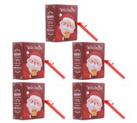Vilgftyiet Lot de 5 boîtes à bonbons en carton pour Noël | Les boîtes en carton uniques en forme de livre ajoutent un charme décoratif tout en contenant des chocolats de saison et des