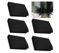 Vilgftyiet Lot de 5 housses de protection pour plantes noires avec cordon de serrage pour légumes, fruits et fleurs, boucliers de jardin respirants 0,8 x 1 m et 1 x 1,5 m 1 x 1,5 m