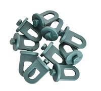 Vilgftyiet Lot de 50 crochets de culture en plastique pour serre - 32 x 20 mm - Clips de jardin pour plantes, parasols et pots de fleurs - Crochets verts pour serres, jardins, balcons et cours