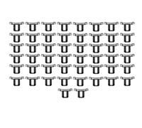 Vilgftyiet Lot de 50 pinces de drainage pour panneau solaire - 33 mm - En plastique - Pour panneau photovoltaïque - Gestion des canaux d'eau de pluie - Noir