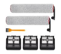 Vilgftyiet Lot de 6 brosses et filtres pour aspirateurs H12 Pro Dual | Restaure le ramassage complet humide et sec et la filtration de l'air avec des rouleaux en fibre et des filtres à haute