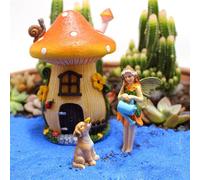 Vilgftyiet Lot de 6 figurines miniatures en résine pour jardin féérique | Transformez vos parterres de fleurs et pots de terrasse en un pays des merveilles extérieur fantaisiste avec cet ensemble de