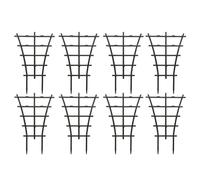 Vilgftyiet Lot de 6 treillis de support pour plantes d'intérieur, noir, 25,5 x 15 cm, grille empilable pour plantes grimpantes, concombre, tomate, clématite