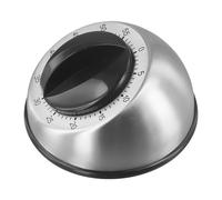 Vilgftyiet Minuteur de cuisine en acier inoxydable avec alarme forte de 60 minutes pour la cuisine, la pâtisserie et la gestion du temps - Minuteur de table rond 97 x 97 x 50 mm