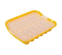 Vilgftyiet Moule à saucisses en silicone à 18 compartiments avec couvercle, machine à hot-dog multi-cavités pour une préparation et une cuisson faciles des repas (jaune)