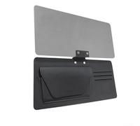 Vilgftyiet Organiseur de pare-soleil de voiture avec bouclier anti-éblouissement, étui à lunettes en cuir synthétique et porte-cartes, plaque d'extension pliable anti-reflet pour une conduite sûre