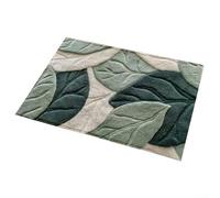 Vilgftyiet Paillasson en forme de feuille de palmier tropical pour cuisine, entrée, tapis de sol antidérapant imitation cachemire avec texture douce, décoration naturelle pour la maison, la salle de