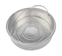 Vilgftyiet Panier vapeur alimentaire en acier inoxydable 304, insert vapeur extensible avec poignée centrale intégrée pour soulever en toute sécurité, cuiseur vapeur pliable pour casseroles et poêles