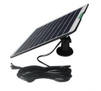 Vilgftyiet Panneau de charge solaire 5 W 5 V pour sonnette et appareil photo, conçu pour une alimentation fiable avec câble de 3 mètres et construction en silicone monocristallin (noir)