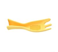 Vilgftyiet Passoire à riz en silicone, tamis de vidange intégré pour un nettoyage rapide des grains, outil de cuisine à suspendre, gadget de cuisine essentiel blanc (jaune)