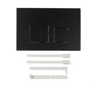 Vilgftyiet Plaque de bouton de chasse d'eau double compatible avec GEBERIT Sigma01 Sigma20 Sigma21 Sigma30 Sigma50 UP300 Cadre chromé Panneau de chasse d'eau en plastique Noir 164 x 246 mm